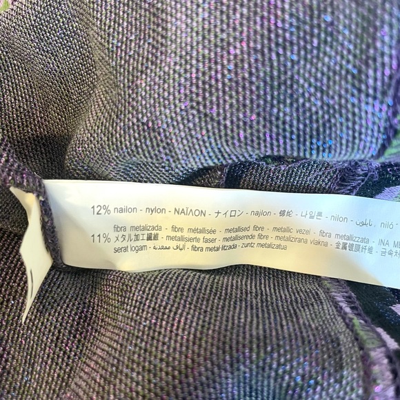 Zara Lace Up Cut Out Metallic Zig Zag Mini Dress NWT - Picture 7 of 9